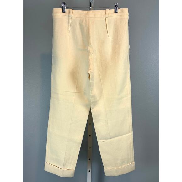 Roland Mouret Women’s Wool Pleated Cuffed Trousers – Cream – UK 10 / US 6 - Picture 2 of 10